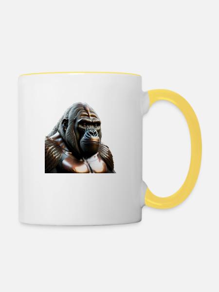 The Bronze Gorilla - Tasse zweifarbig - Weiß/Gelb