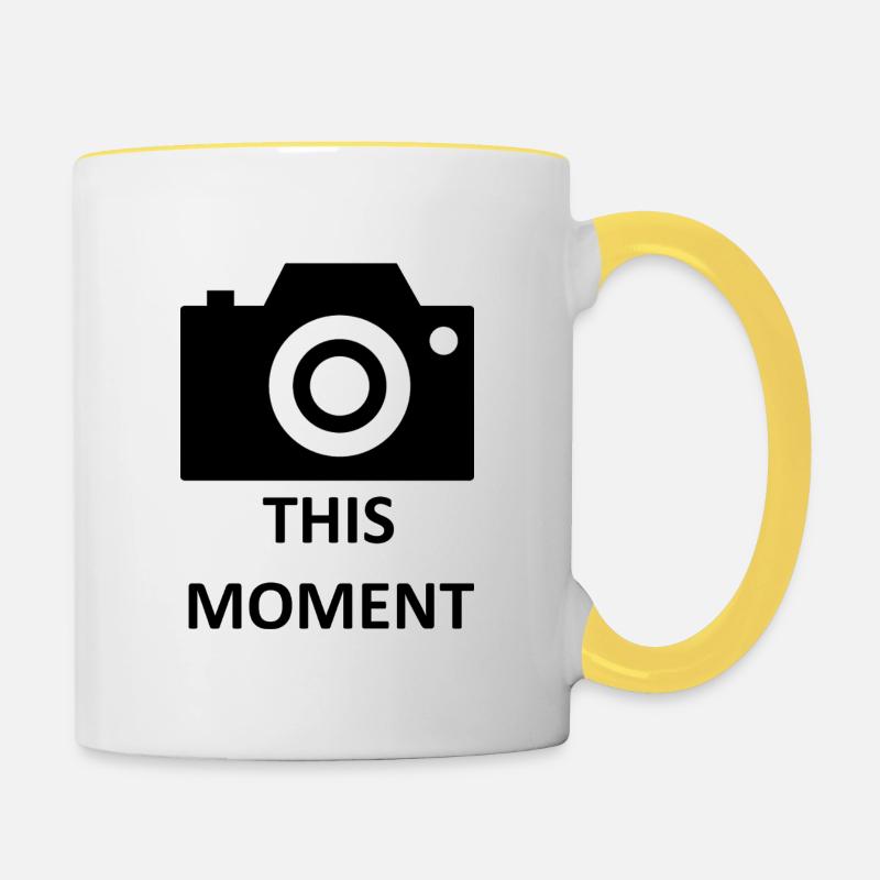 This Moment: Camera Icon - Contrasting Mug - white/yellow