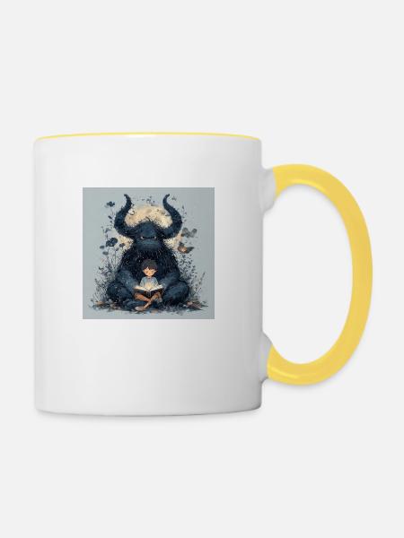 Bitte nicht stören! - Tasse zweifarbig - Weiß/Gelb