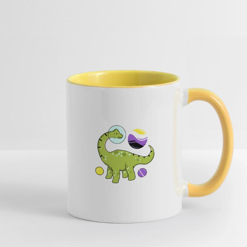 Brachiosaurus Nonbinary Pride Espace Nonbinary P Mug contrasté
