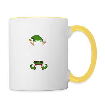 Le groupe familial Awesome Elf Party Matching X-Mas - Mug contrasté - blanc/jaune - Droite