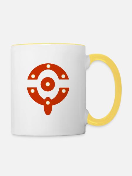 Muster N°10 - Tasse zweifarbig - Weiß/Gelb