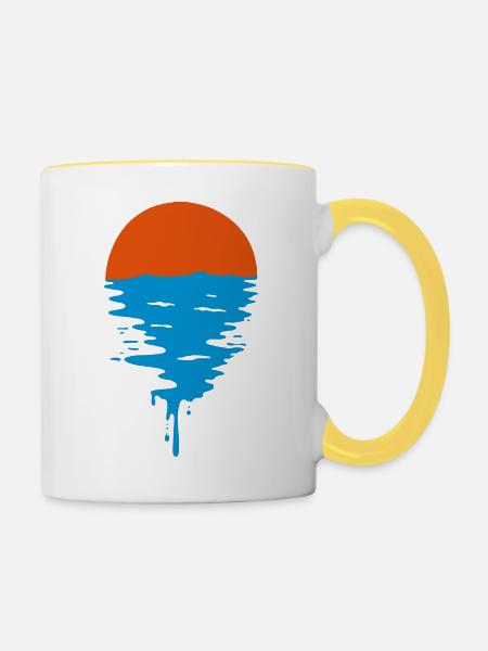 Water-Sun - Tasse zweifarbig - Weiß/Gelb