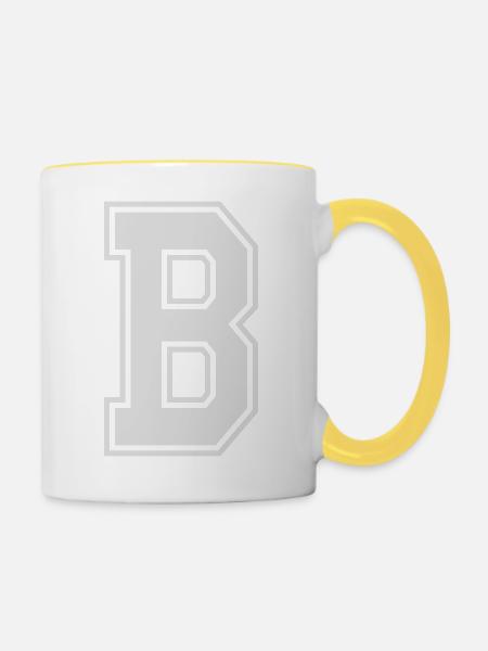 B - Tasse zweifarbig - Weiß/Gelb