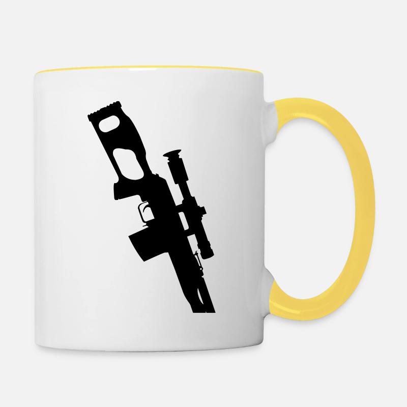 PSL Dragunov Sniper Rifle - Contrasting Mug - white/yellow