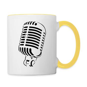 Retro Micro - Contrasting Mug - white/yellow - Right