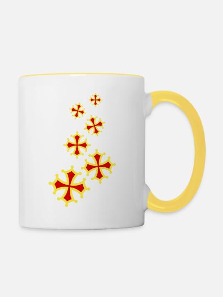 occitania Quer 6 - Tasse zweifarbig - Weiß/Gelb