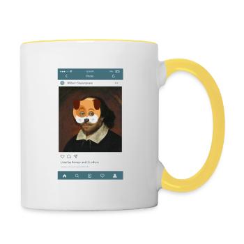 Cool Story "William Shakespeare" - Tasse zweifarbig - Weiß/Gelb - Rechts