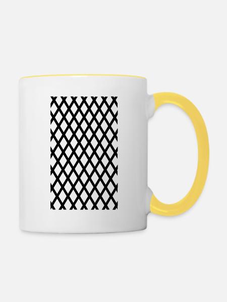 Hipster Hippster - Tasse zweifarbig - Weiß/Gelb