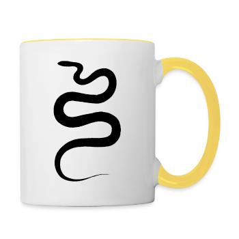 Snake - Contrasting Mug - white/yellow - Right