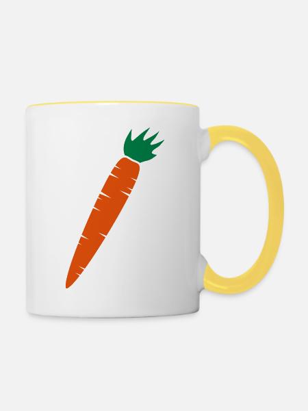 Carrot - Tasse zweifarbig - Weiß/Gelb