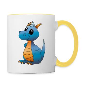 Blue Dragon - Contrasting Mug - white/yellow - Right