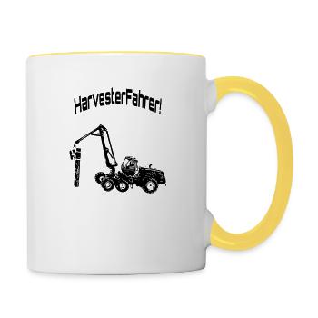 Harvester - Tasse zweifarbig - Weiß/Gelb - Rechts