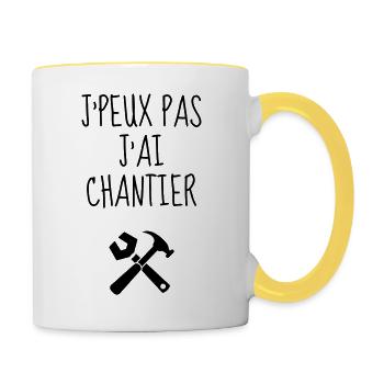XXX / XXX / XXX / XXX - Tasse zweifarbig - Weiß/Gelb - Rechts