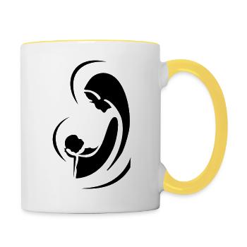 virgin n 01 - Contrasting Mug - white/yellow - Right