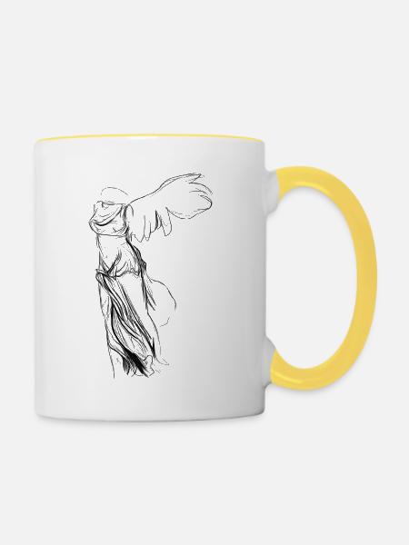 göttin - Tasse zweifarbig - Weiß/Gelb