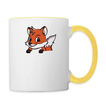 Fox Forest Wildlife Bag Bag - Mug contrasté - blanc/jaune - Droite