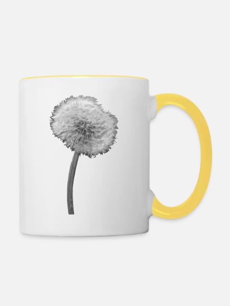 Pusteblume - Tasse zweifarbig - Weiß/Gelb