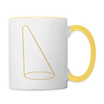 Spotlight Light Cone Stage Design - Contrasting Mug - white/yellow - Right
