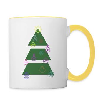 Noël - Mug contrasté - blanc/jaune - Droite