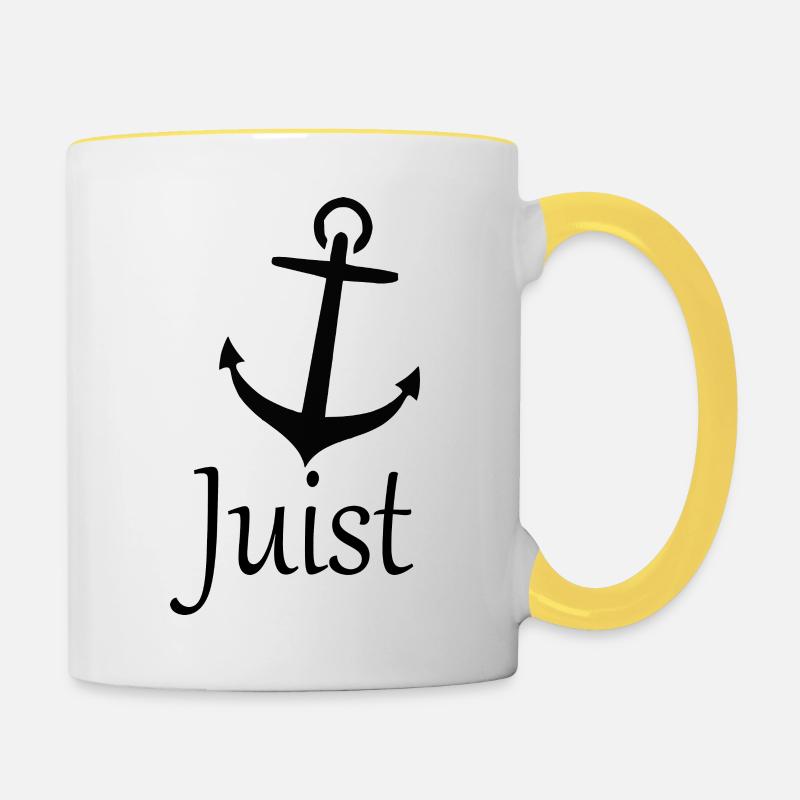 Juist Anchor - Contrasting Mug - white/yellow