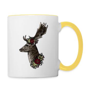 Hirsch. | annie. - Tasse zweifarbig - Weiß/Gelb - Rechts