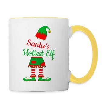 Hottest Elf2 - Contrasting Mug - white/yellow - Right