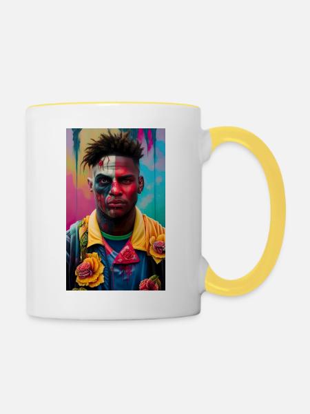 ARTWORK Gamer Will - Tasse zweifarbig - Weiß/Gelb