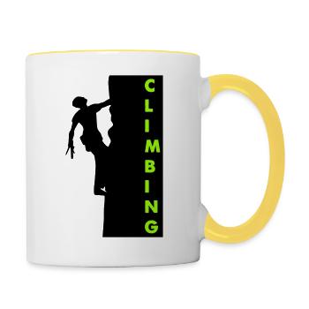 climbing - Tasse zweifarbig - Weiß/Gelb - Rechts