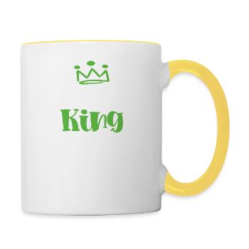 Baking King - Contrasting Mug - white/yellow - Right