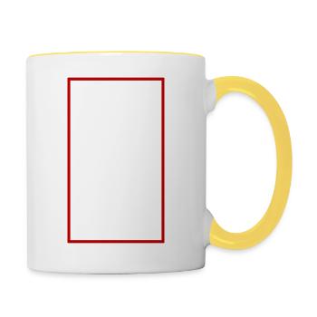 Je ne suis pas autoritaire, je suis agressivement serviable en disant des blagues - Mug contrasté - blanc/jaune - Droite