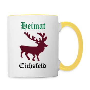 impressionen vom land - Tasse zweifarbig - Weiß/Gelb - Rechts