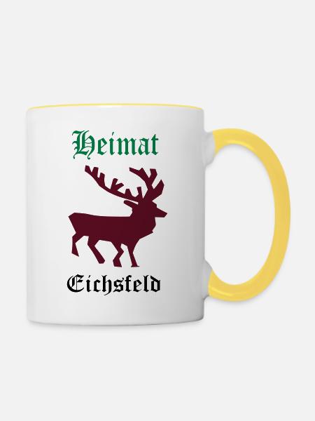 impressionen vom land - Tasse zweifarbig - Weiß/Gelb