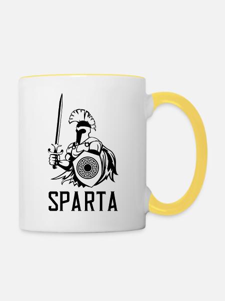 sparta - Tasse zweifarbig - Weiß/Gelb