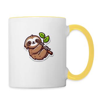good morning - Tasse zweifarbig - Weiß/Gelb - Rechts