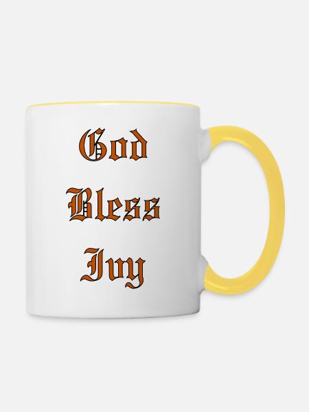 GodBlessIvy - Tasse zweifarbig - Weiß/Gelb