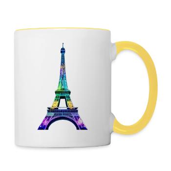 Eiffel tower #23 - Contrasting Mug - white/yellow - Right