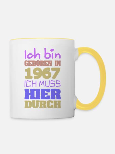 1967 - Tasse zweifarbig - Weiß/Gelb