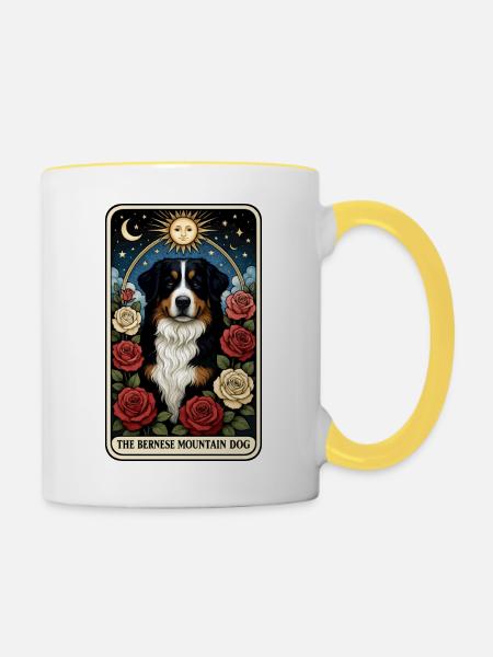 Berner Berg - Tasse zweifarbig - Weiß/Gelb