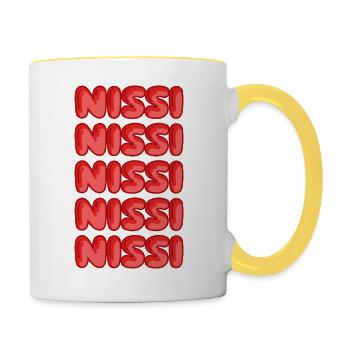 Reise Nissi - Tasse zweifarbig - Weiß/Gelb - Rechts