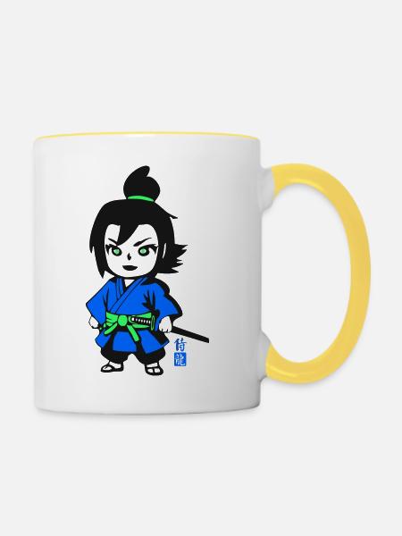 Little Warrior - Tasse zweifarbig - Weiß/Gelb