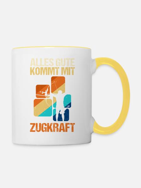 Bogenschütze Bogensport Bogenschießen - Tasse zweifarbig - Weiß/Gelb