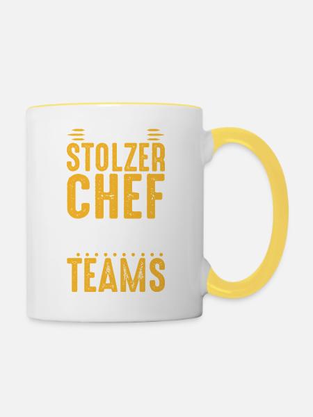 Stolzer Chef Chef Mann Abteilungsleiter Teamchef - Tasse zweifarbig - Weiß/Gelb