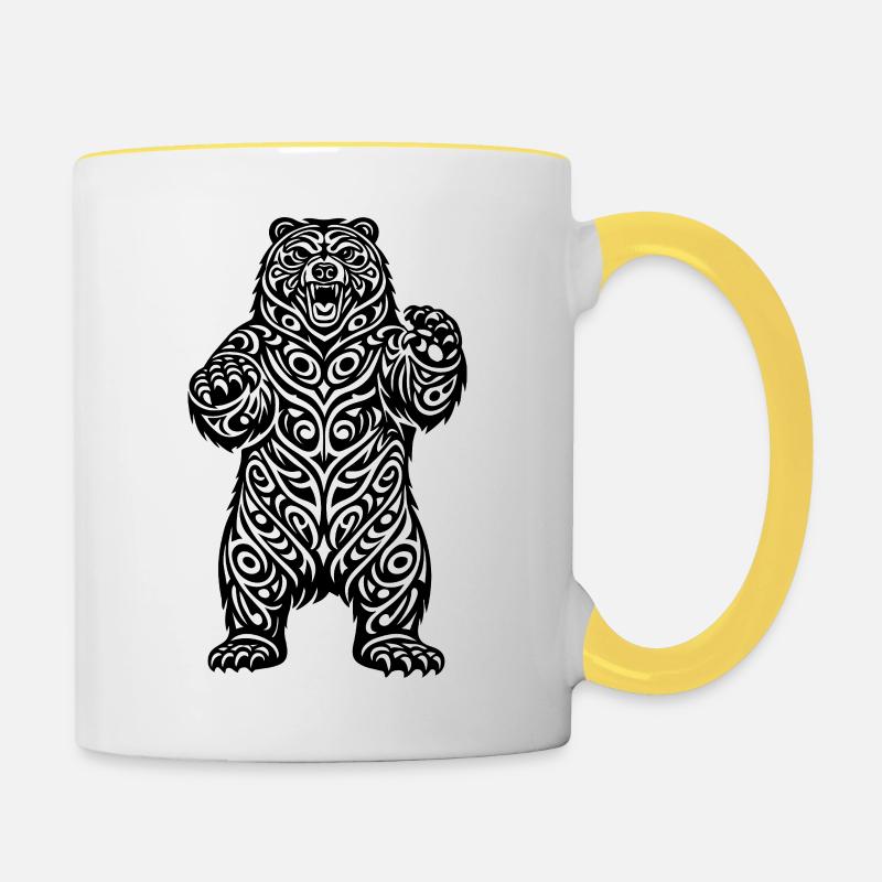 Big Bear - Contrasting Mug - white/yellow