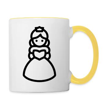 princess - Contrasting Mug - white/yellow - Right