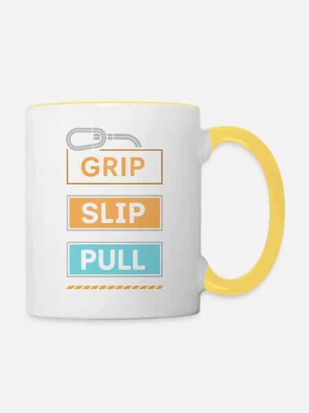 Grip Slip Pullover aus Pastel - Tasse zweifarbig - Weiß/Gelb