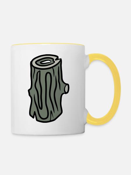 greenLog - Tasse zweifarbig - Weiß/Gelb