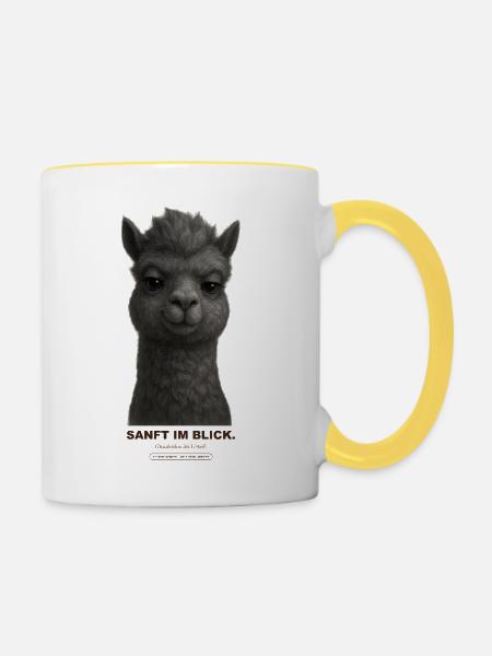 sanft-im-blick - Tasse zweifarbig - Weiß/Gelb