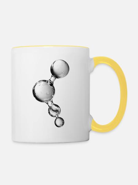 Kristallreinheitsmolekül - Tasse zweifarbig - Weiß/Gelb