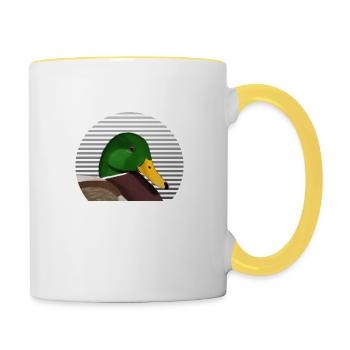 Oiseau stagnant Oiseau Oiseau Observateur des oiseaux - Mug contrasté - blanc/jaune - Droite